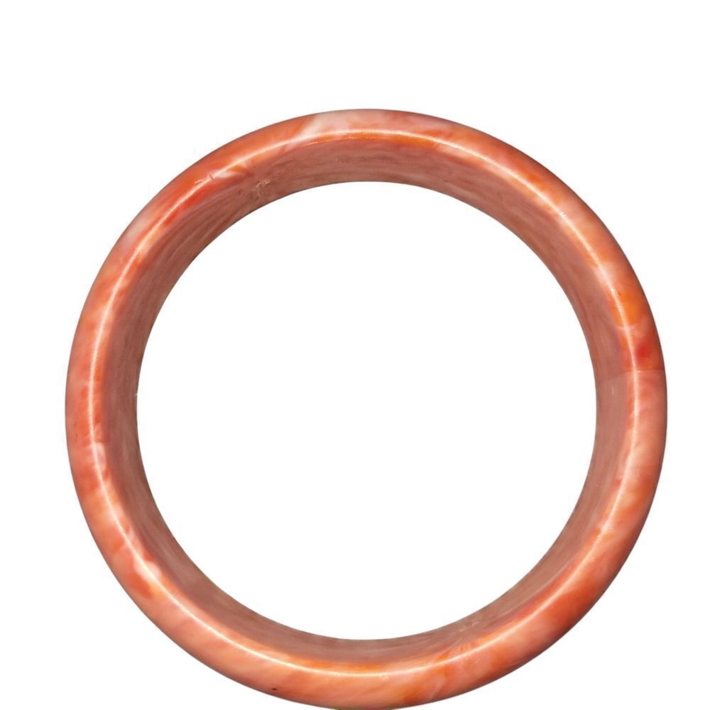 Orange/ peach Marble Bangle Bracelet